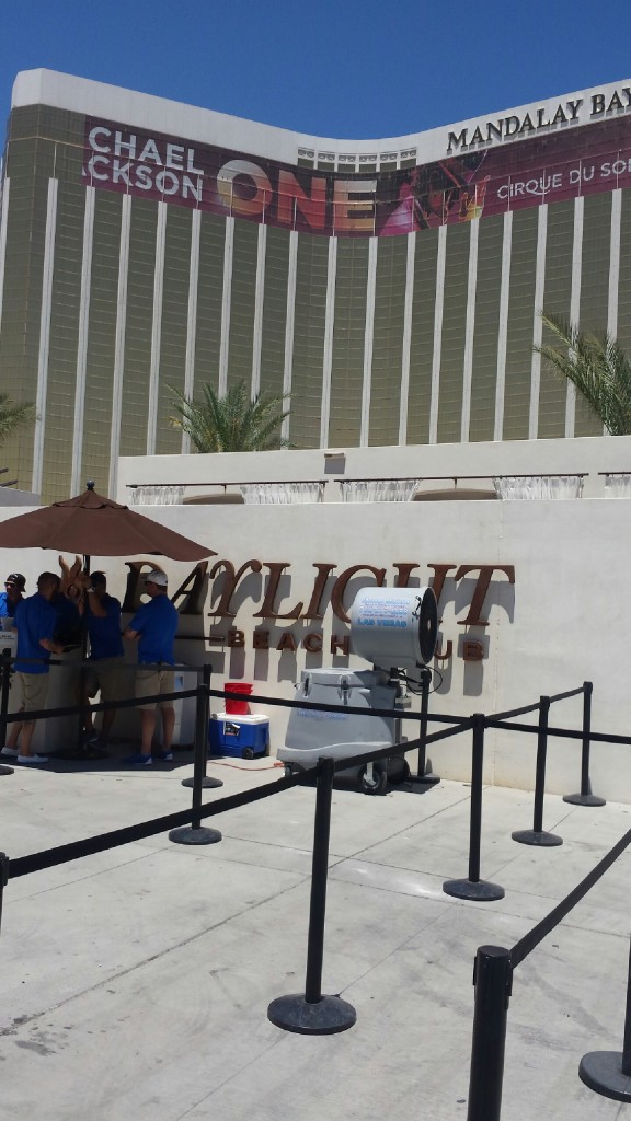 Misting Units cooling at Daylight Day Club at Mandalay Bay